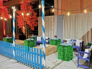 Holzbank blau 0